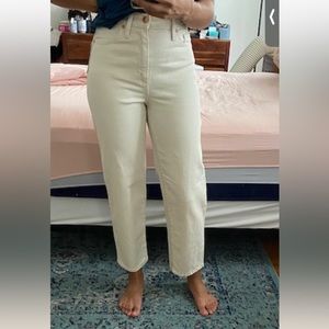 Target High Rise Straight Crop Jeans White